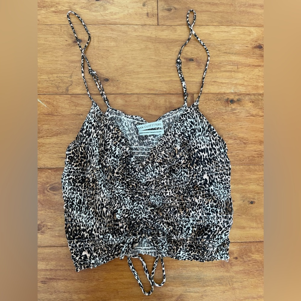 Urban outfitters leopard print synched tank top